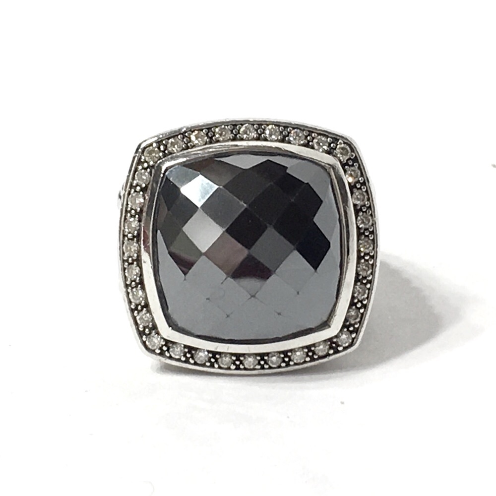 David Yurman Hematite Diamond Albion Ring